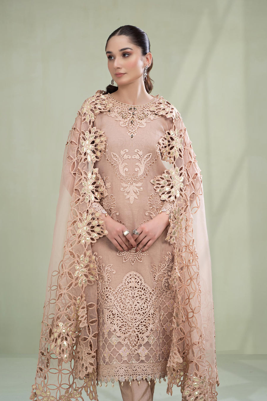 Maria B  Light Badami Pure Organza AY 0035