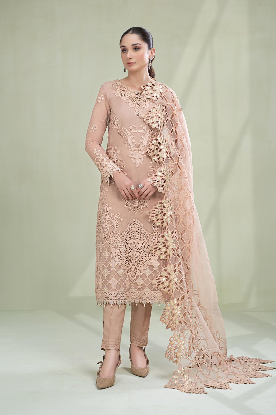 Maria B  Light Badami Pure Organza AY 0035